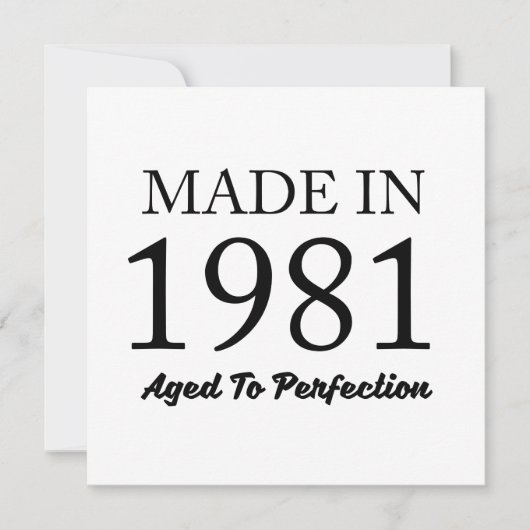 Made in 1981 kaart (Voorkant)