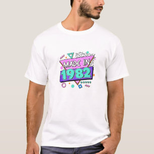 Made in 1982 40e verjaardag 80S 90S 1990S 1980S T-shirt