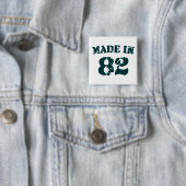 Made in 1982 vierkante button 5,1 cm (In situ)