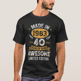 Made in 1983 40 jaar oude 40e verjaardag voor mann t-shirt