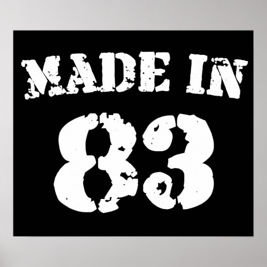Made in 1983 poster (Voorkant)