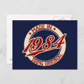 Made in 1984 briefkaart (Voorkant / Achterkant)