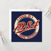 Made in 1984 kaart (Voorkant / Achterkant in situ)