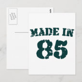 Made in 1985 briefkaart (Voorkant / Achterkant)