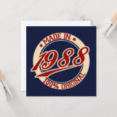 Made in 1988 kaart (Voorkant / Achterkant in situ)