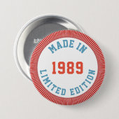 Made in 1989 ronde button 7,6 cm (Voorkant /achterkant)