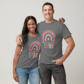 Made in 1998 24 jaar oude regenboog 24e verjaardag t-shirt (Unisex)