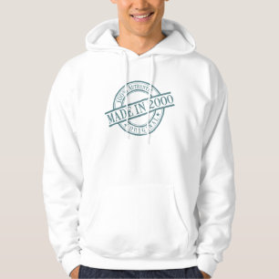 Made in 2000: Groene ronde Rubber Stamp Hoodie