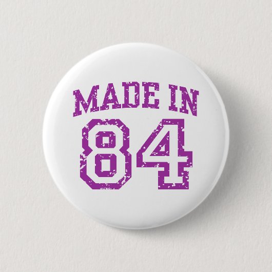 Made in 84 ronde button 5,7 cm (Voorkant)