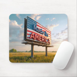 Made In America Billboard In Een Landelijk Veld Muismat