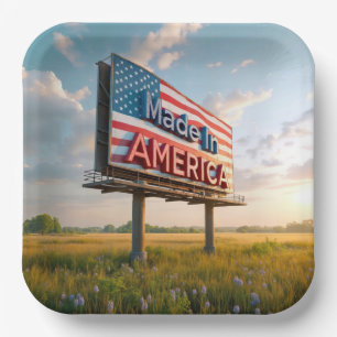 Made In America Billboard In Een Landelijk Veld Papieren Bordje