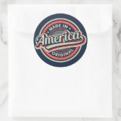 Made in America Original Ronde Sticker (Tas)