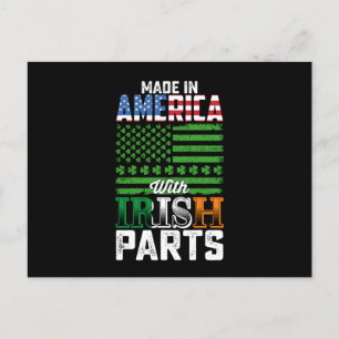 Made in America with Irish Parts St Patrick's Day Briefkaart