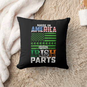 Made in America with Irish Parts St Patrick's Day Kussen