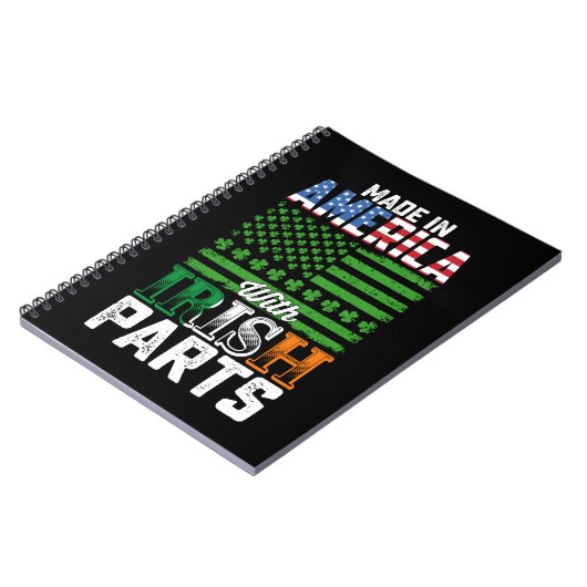 Made in America with Irish Parts St Patrick's Day Notitieboek (Linkerzijde)