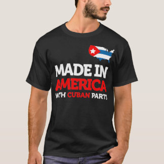 Made in Amerika met Cubaanse delen Cuba VS geeft F T-shirt