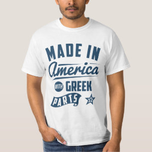 Made in Amerika met Griekse onderdelen T-shirt