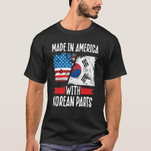 Made in Amerika met Koreaanse delen Aziatisch-Amer T-shirt