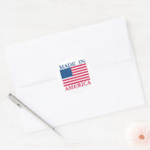 Made in Amerika Ronde Sticker (Envelop)