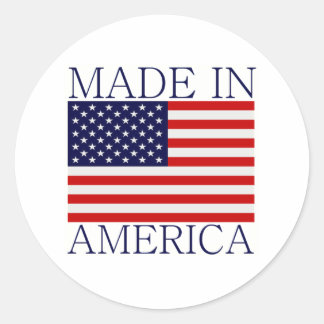 Made in Amerika Ronde Sticker