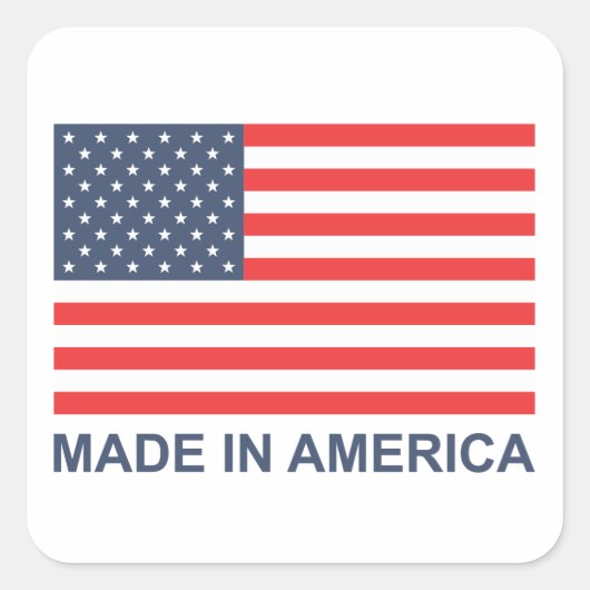 Made in Amerika Vierkante Sticker (Voorkant)