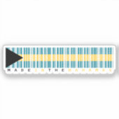 Made in Bahamas Barcode Flag Sticker (Voorkant)