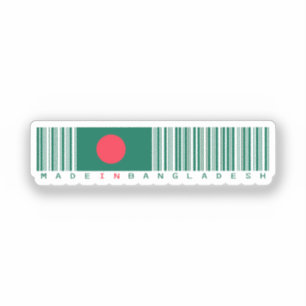 Made in Bangladesh Barcode Vlagsticker Sticker