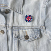 Made in Brighton England Union Jack Flag Ronde Button 3,2 Cm (In situ)
