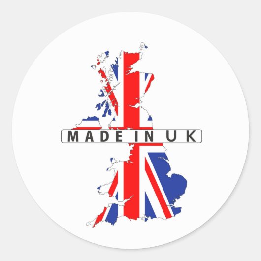 made in british map flag produit étiquette uk (Devant)