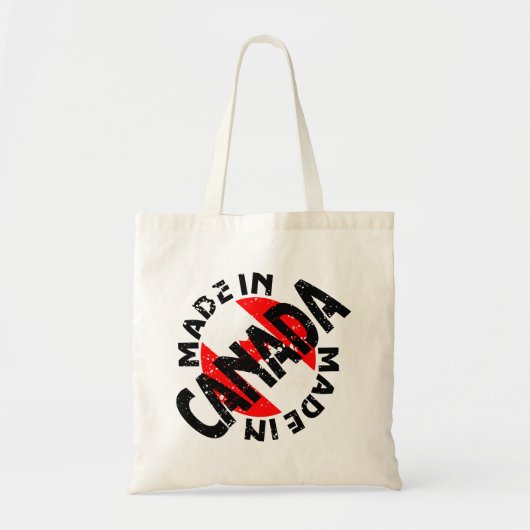 Made in Canada Label Canvas tas (Voorkant)