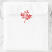 Made in Canada Red Maple Leaf Sticker (Tas)