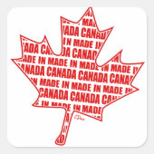 Made in Canada Red Maple Leaf Sticker (Voorkant)
