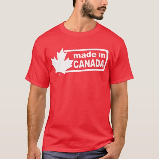Made in Canada - rood Mannen Shirt (Voorkant)