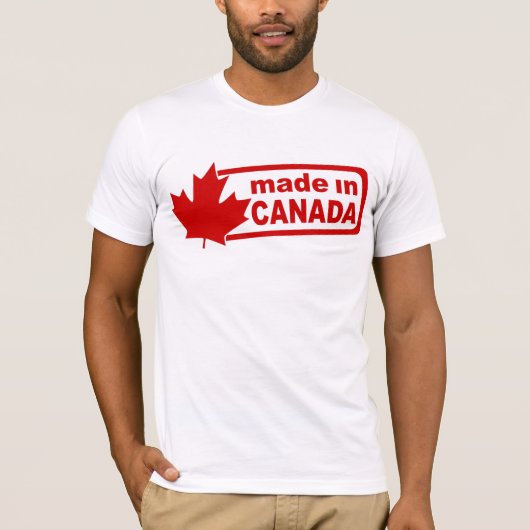 Made in Canada - Wit Mannen Shirt (Voorkant)
