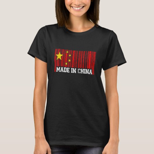 Made In China Chinese Flag T-shirt (Voorkant)
