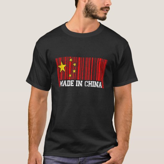 Made In China Chinese Flag T-shirt (Voorkant)
