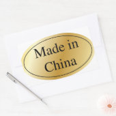 MADE IN CHINA RECHTHOEKIGE STICKER (Envelop)