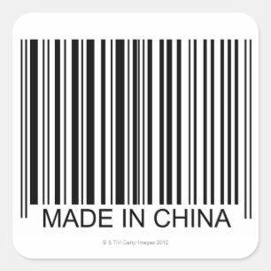 Made in China Vierkante Sticker