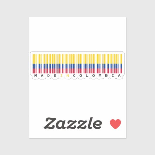 Made in Colombia Barcode Flag Sticker (Vel)