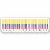 Made in Colombia Barcode Flag Sticker (Voorkant)