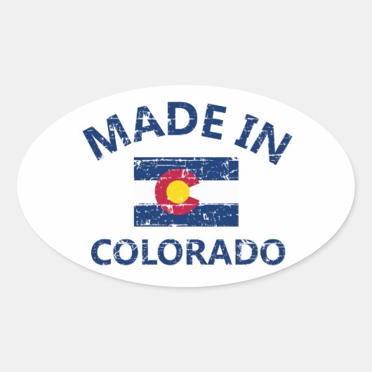 Made in Colorado Ovale Sticker (Voorkant)