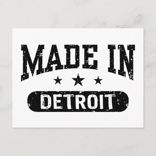 Made in Detroit Briefkaart (Voorkant)