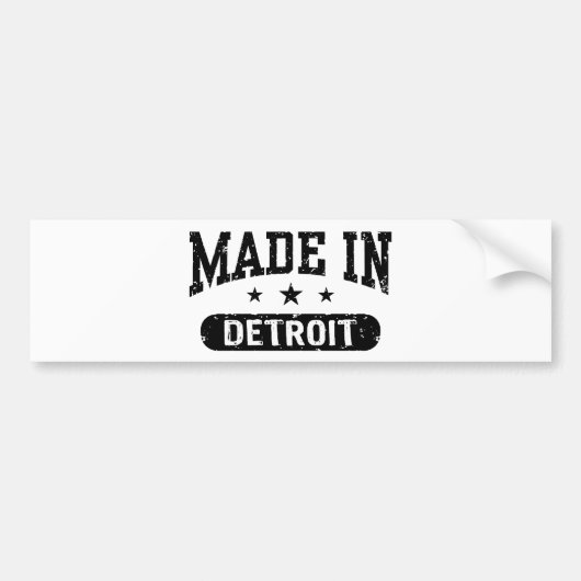 Made in Detroit Bumpersticker (Voorkant)