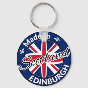 Made in Edinburgh Scotland Union Jack Flag Sleutelhanger