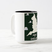 Made in England Tweekleurige Koffiemok (Voorkant links)
