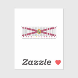 Made in Florida Barcode Flag Sticker