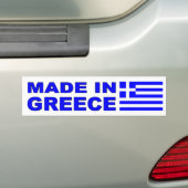 Made in Greece autodecel met Griekse vlag Bumpersticker (Op auto)