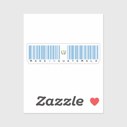 Made in Guatemala Barcode Flag Sticker (Vel)