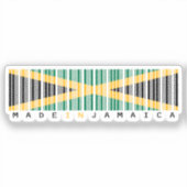 Made in Jamaica Barcode Flag Sticker (Voorkant)