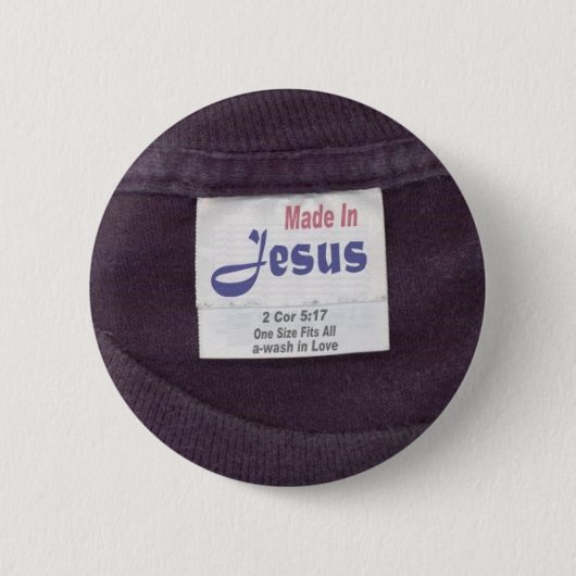 Made in Jesus Ronde Button 5,7 Cm (Voorkant)